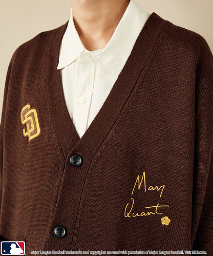 【PUBLUX】MLB × MARY QUANT 聯名款 LOGO刺繡針織開襟衫