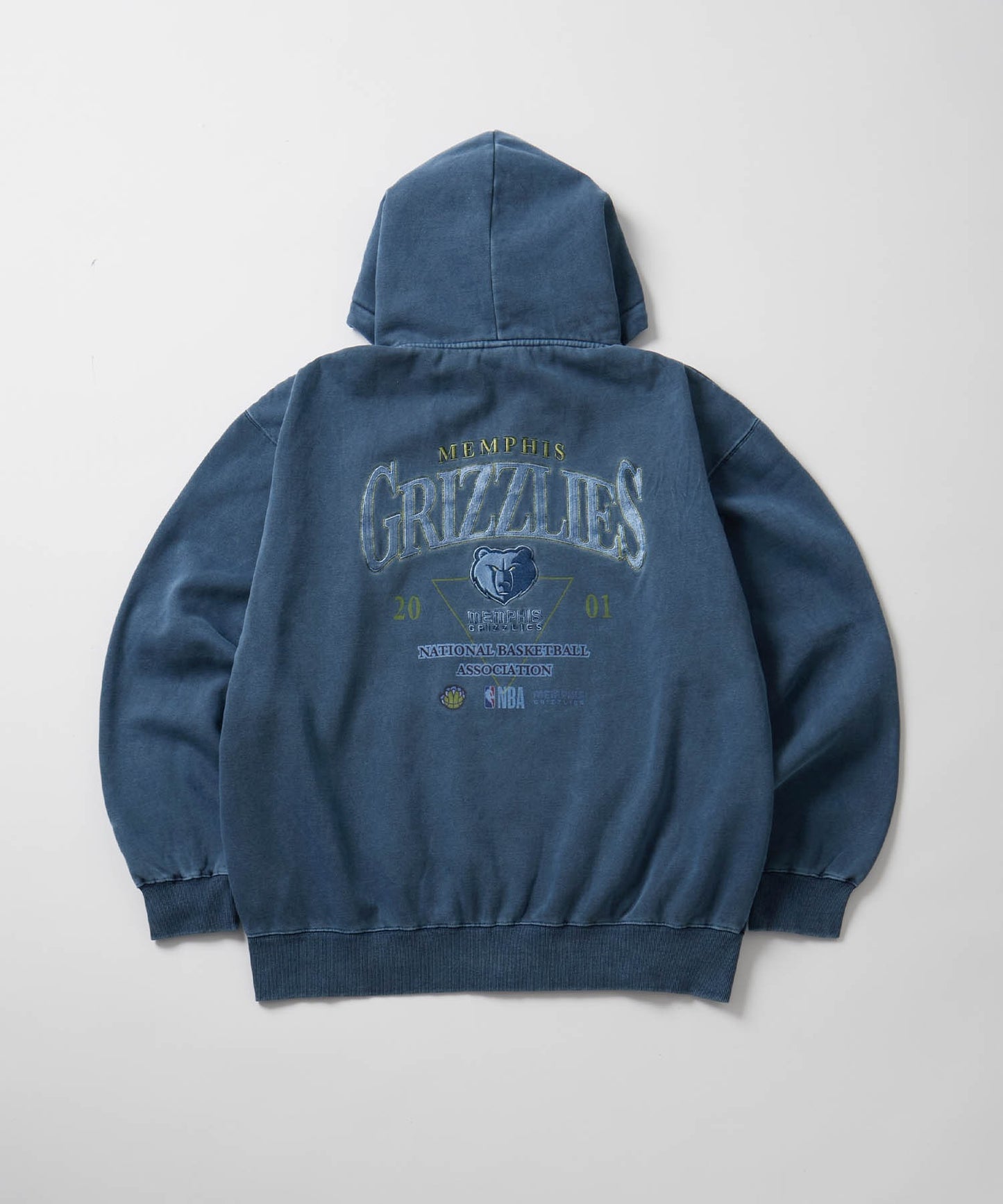 【EMMA CLOTHES】NBA系列 曼非斯灰熊 復古街頭 刺繡內刷毛連帽外套 日本預購