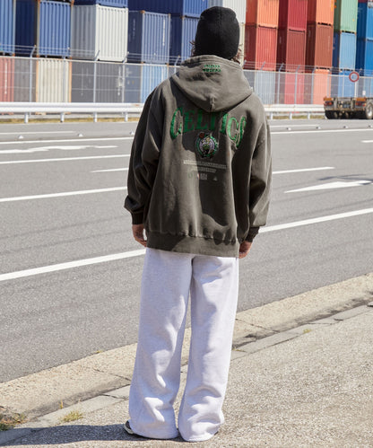 【EMMA CLOTHES】NBA系列 波士頓賽爾提克 復古街頭 刺繡內刷毛連帽外套 日本預購