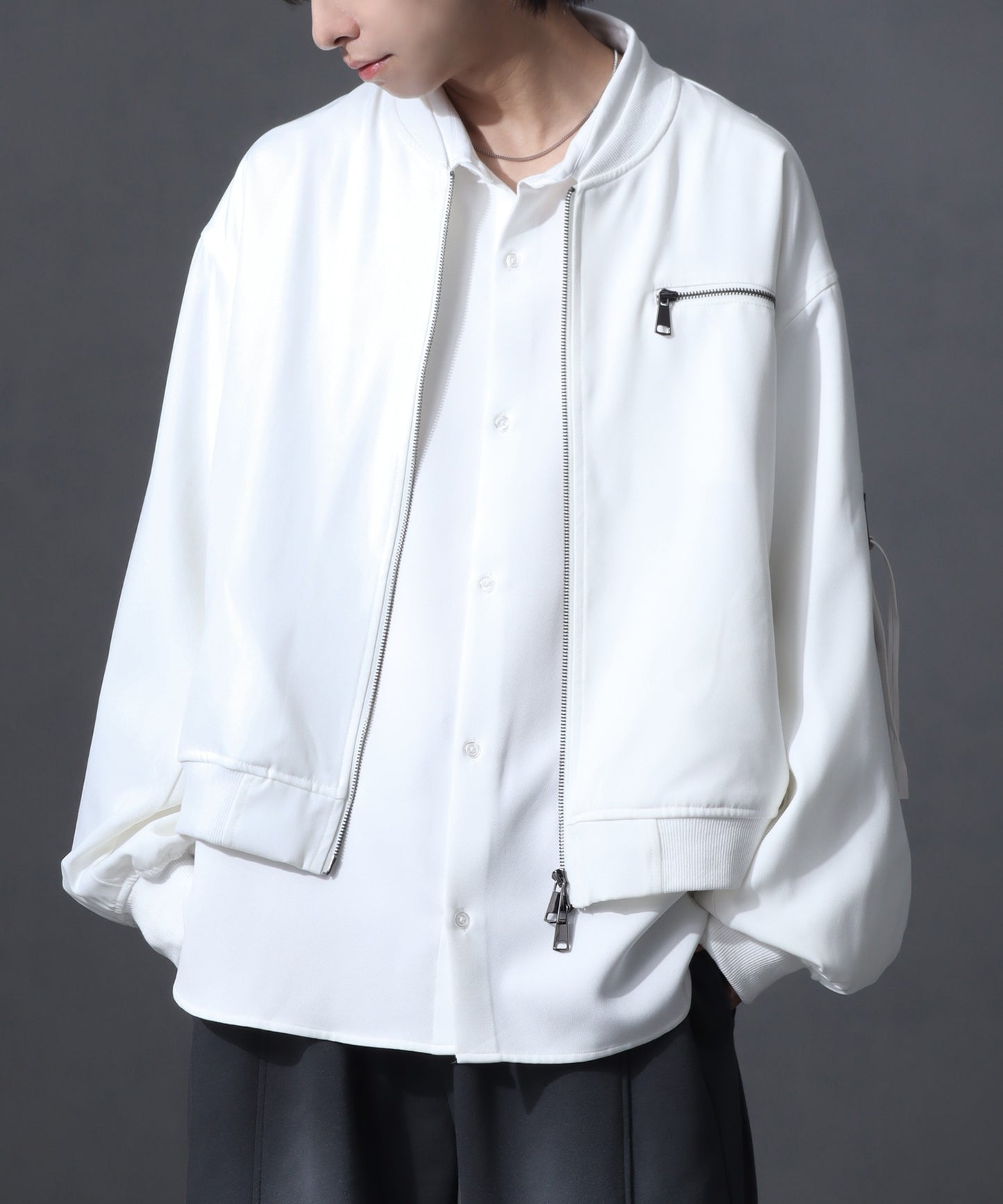 【Art re A】welise 質感寬袖短版 MA-1 飛行夾克