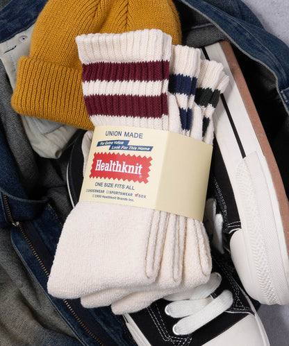 【Healthknit】美式厚磅長筒襪 3雙組