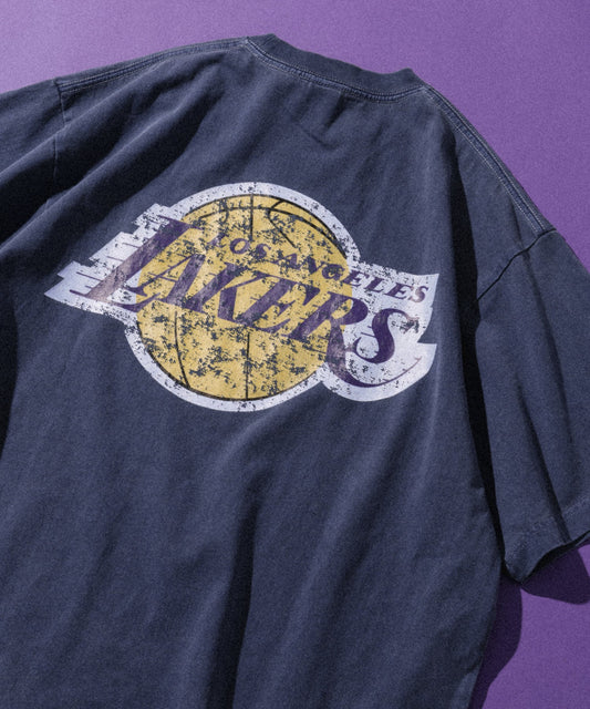 【FREAK’S STORE】NBA系列 復古Lakers湖人隊印花短袖T恤 短T