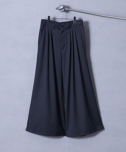 【Art re A】welise 優雅質感 TR 三褶設計 時尚寬版西裝褲