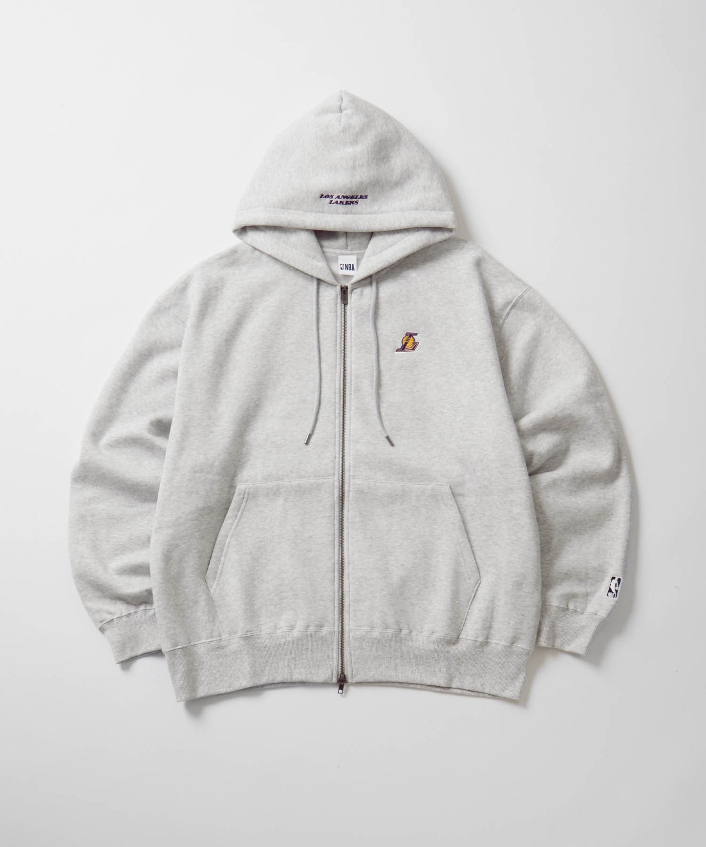 【EMMA CLOTHES】NBA系列 洛杉磯湖人 復古街頭 刺繡內刷毛連帽外套 日本預購