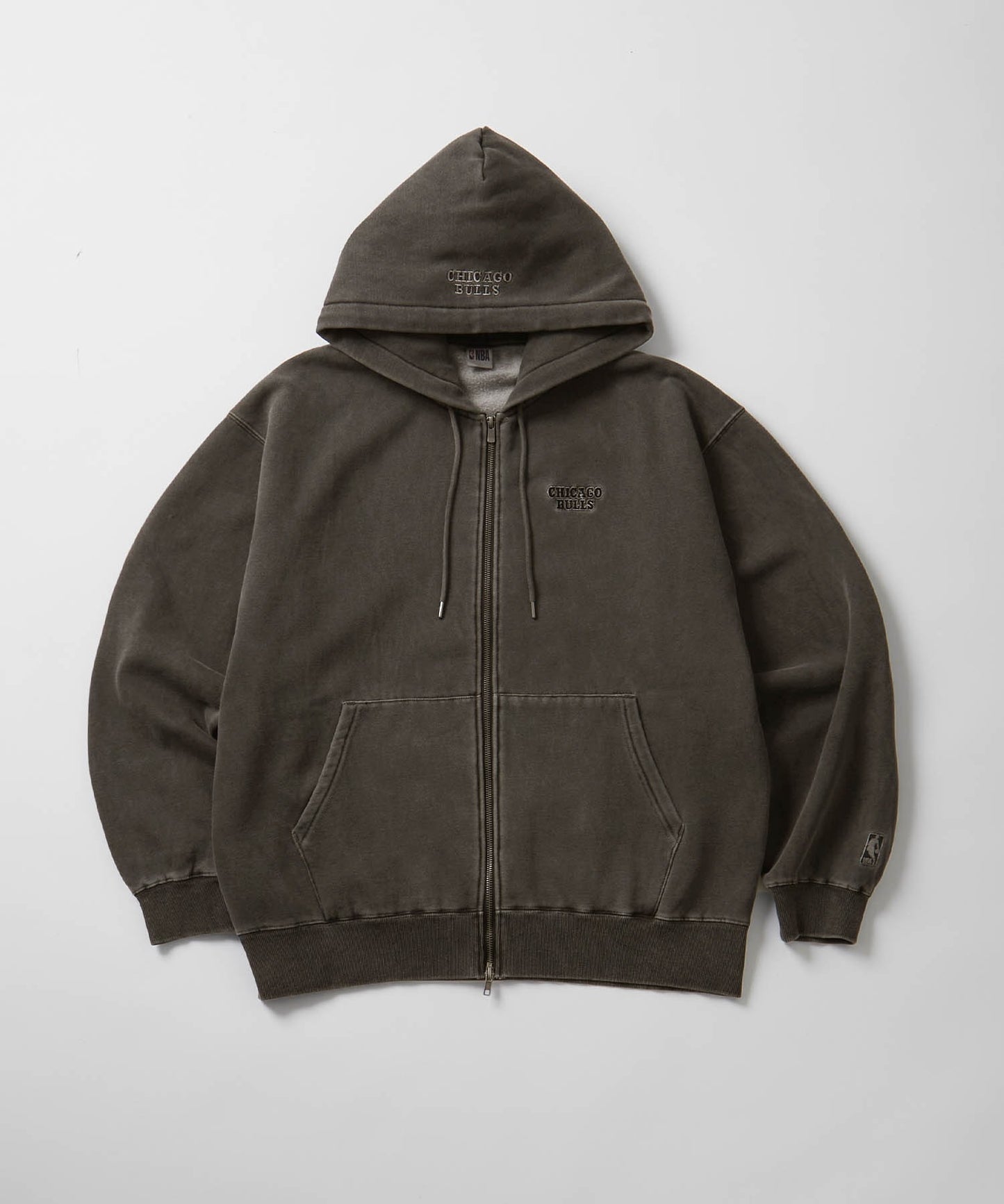 【EMMA CLOTHES】NBA系列 芝加哥公牛 復古街頭 刺繡內刷毛連帽外套 日本預購