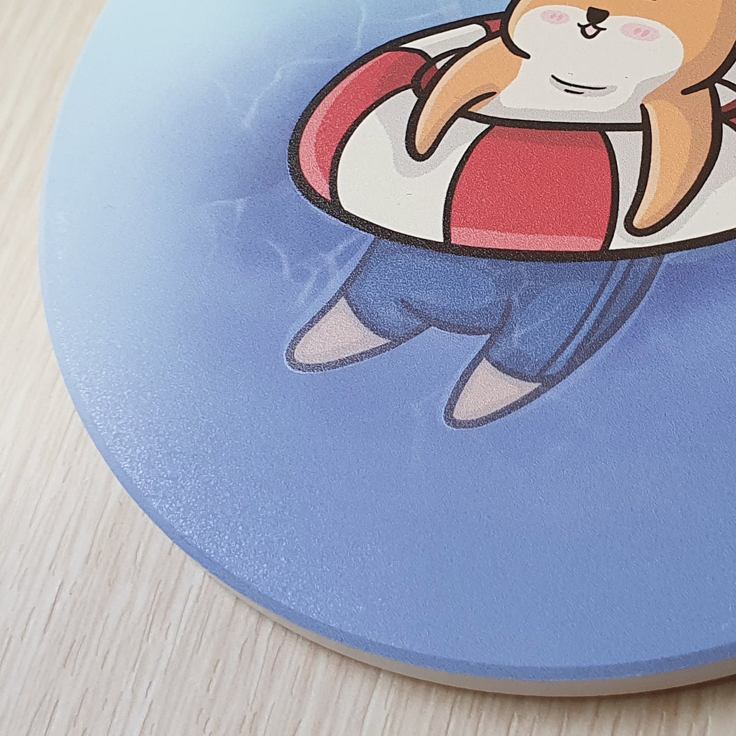 【武士汪汪】鶯歌陶瓷吸水杯墊-夏日消暑趣