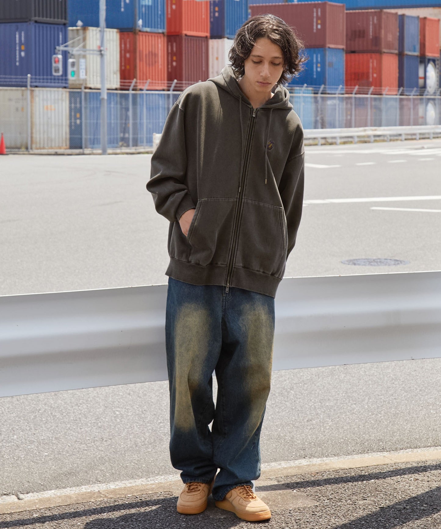 【EMMA CLOTHES】NBA系列 洛杉磯湖人 復古街頭 刺繡內刷毛連帽外套 日本預購