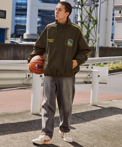【MONO-MART】NBA特別款 Warriors勇士隊 防潑水 寬版 運動外套