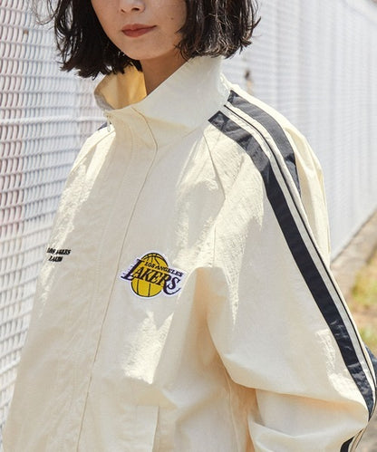 【MONO-MART】NBA系列 Lakers湖人隊刺繡 防潑水 寬版 運動外套