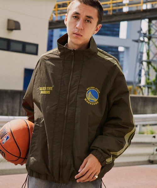 【MONO-MART】NBA特別款 Warriors勇士隊 防潑水 寬版 運動外套
