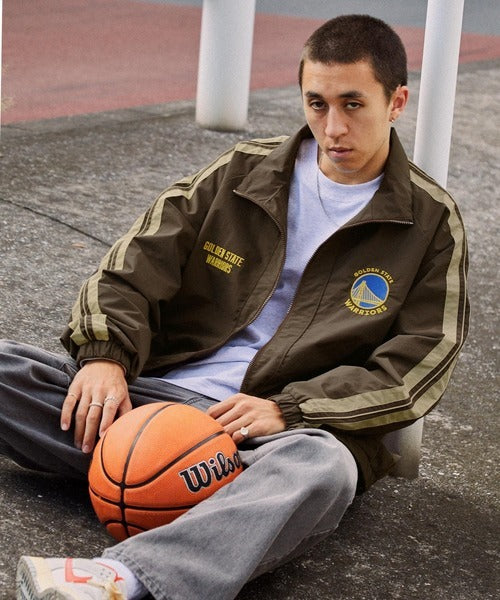 【MONO-MART】NBA特別款 Warriors勇士隊 防潑水 寬版 運動外套